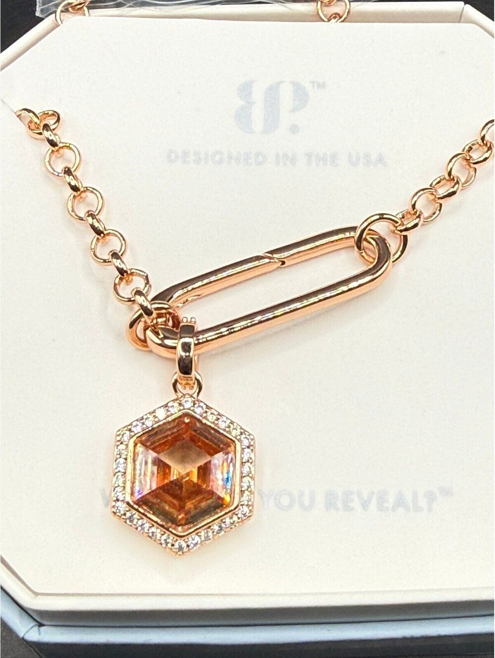 Bomb Party Rose Gold When We We're Young Smoky Topaz Necklace